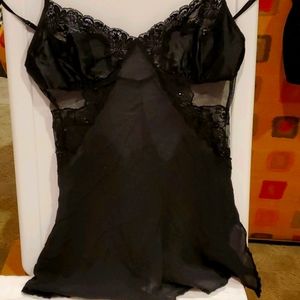 Victoria Secret Black Sequence Night Gown XS